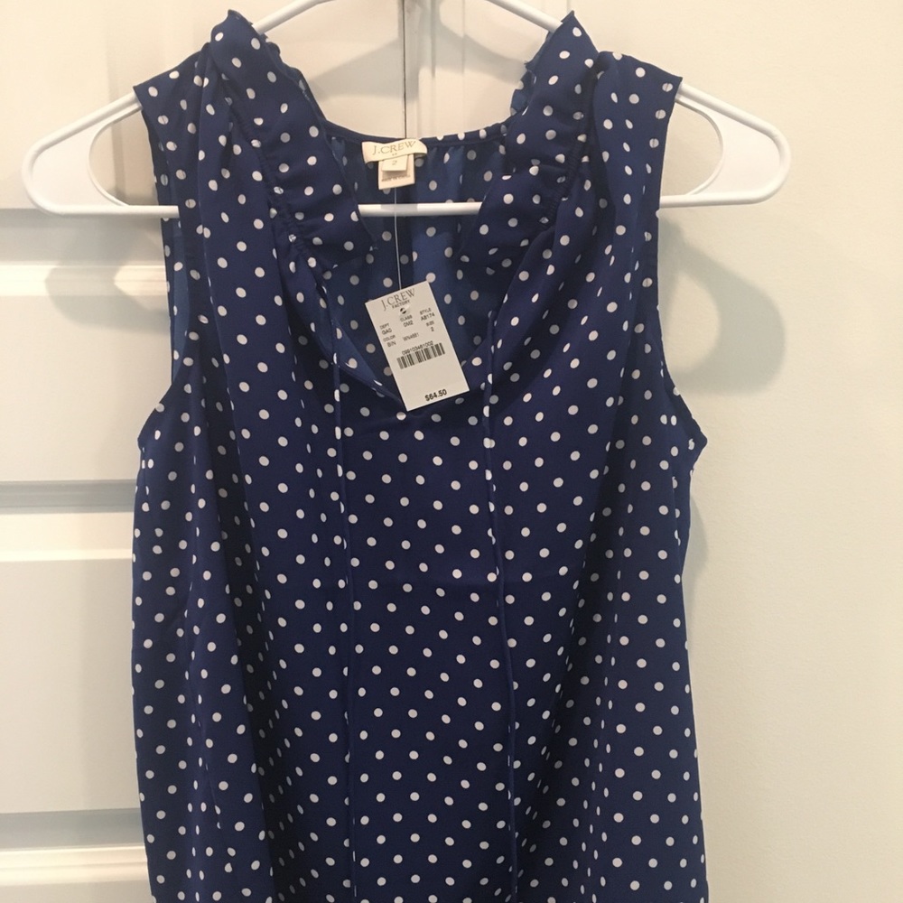 J. Crew polka dot blouse